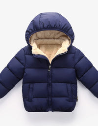 Baby Children Coats Winter Thick Jackets For Boys Warm Plush Thicken Outerwear For Girls Fur Hooded Jacket Kids Clothes Snowsuit
