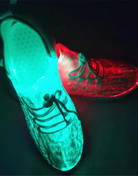 Colorful Led Fiber Optic Shoes For Girls Boys Men Women USB Recharge Glowing Sneakers Man Light Up Shoes Luminous Party Shoes
