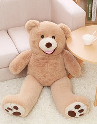 100-260cm Cheap unstuffed America Giant Bear Plush Toy Soft Bear Skin Birthday Valentine's Gifts For Girl Kid's Toy
