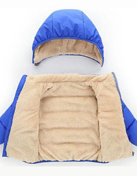 Baby Children Coats Winter Thick Jackets For Boys Warm Plush Thicken Outerwear For Girls Fur Hooded Jacket Kids Clothes Snowsuit
