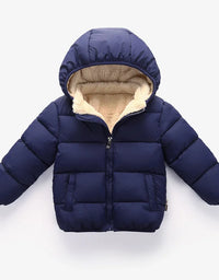 Baby Children Coats Winter Thick Jackets For Boys Warm Plush Thicken Outerwear For Girls Fur Hooded Jacket Kids Clothes Snowsuit
