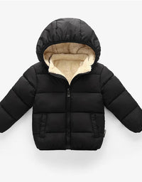 Baby Children Coats Winter Thick Jackets For Boys Warm Plush Thicken Outerwear For Girls Fur Hooded Jacket Kids Clothes Snowsuit
