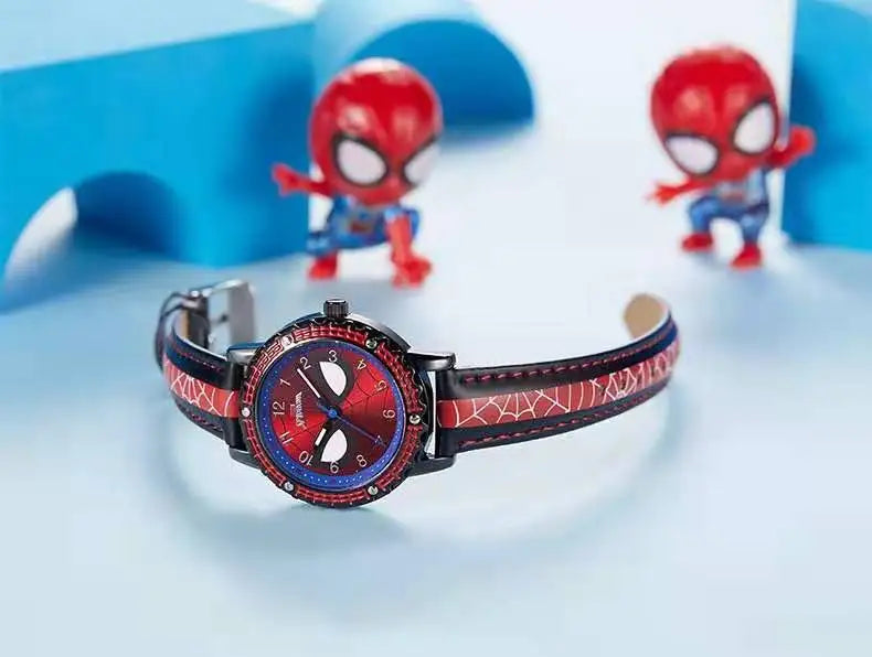 Children Cartoon Watch Boy Primary School Student Clock Spiderman Quartz Watch Luminous Pointer Boy's WristWatch