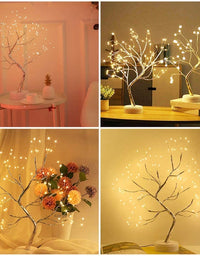 LED Night Light Mini Christmas Tree Copper Wire Garland Lamp For Kids Home Bedroom Decoration Decor Fairy Light Holiday lighting
