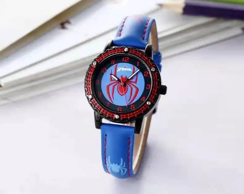 Children Cartoon Watch Boy Primary School Student Clock Spiderman Quartz Watch Luminous Pointer Boy's WristWatch