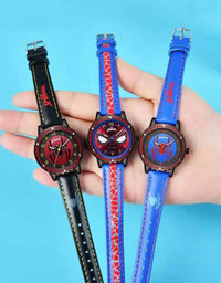 Children Cartoon Watch Boy Primary School Student Clock Spiderman Quartz Watch Luminous Pointer Boy's WristWatch
