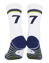 Yellow Number 10# 7# Kids Soccer Socks Blue Men's Football Sports Short Socks Outdoor Running Fast-drying Breathable Non-Slip
