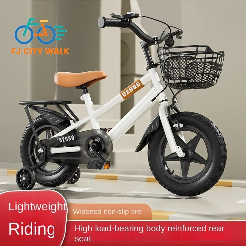 FJ Children's High End Premium Durable High Quality Bicycle 12-14-16-18 Inchs Children's Bicycle With Auxiliary Wheels Hot 2024