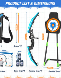 Bow And Arrows For Children Kids Archery Bow Practice Recurve Bow Outdoor Sports Game Hunting Shooting Toy Boys Gift Bow Kit Set
