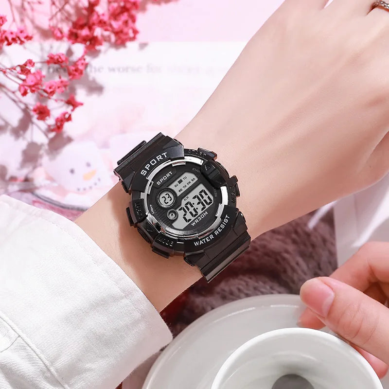 Fashion Kids Watches Luminous Waterproof Sports Digital Watch Alarm Clock Watches Boys Girls Student Smart Electronic Watch Gift