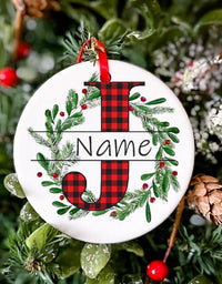 Personalized Christmas Baby Ornament Custom Name Xmas Infant Keepsake Gift Christmas Photography Accessories Christmas Ornament
