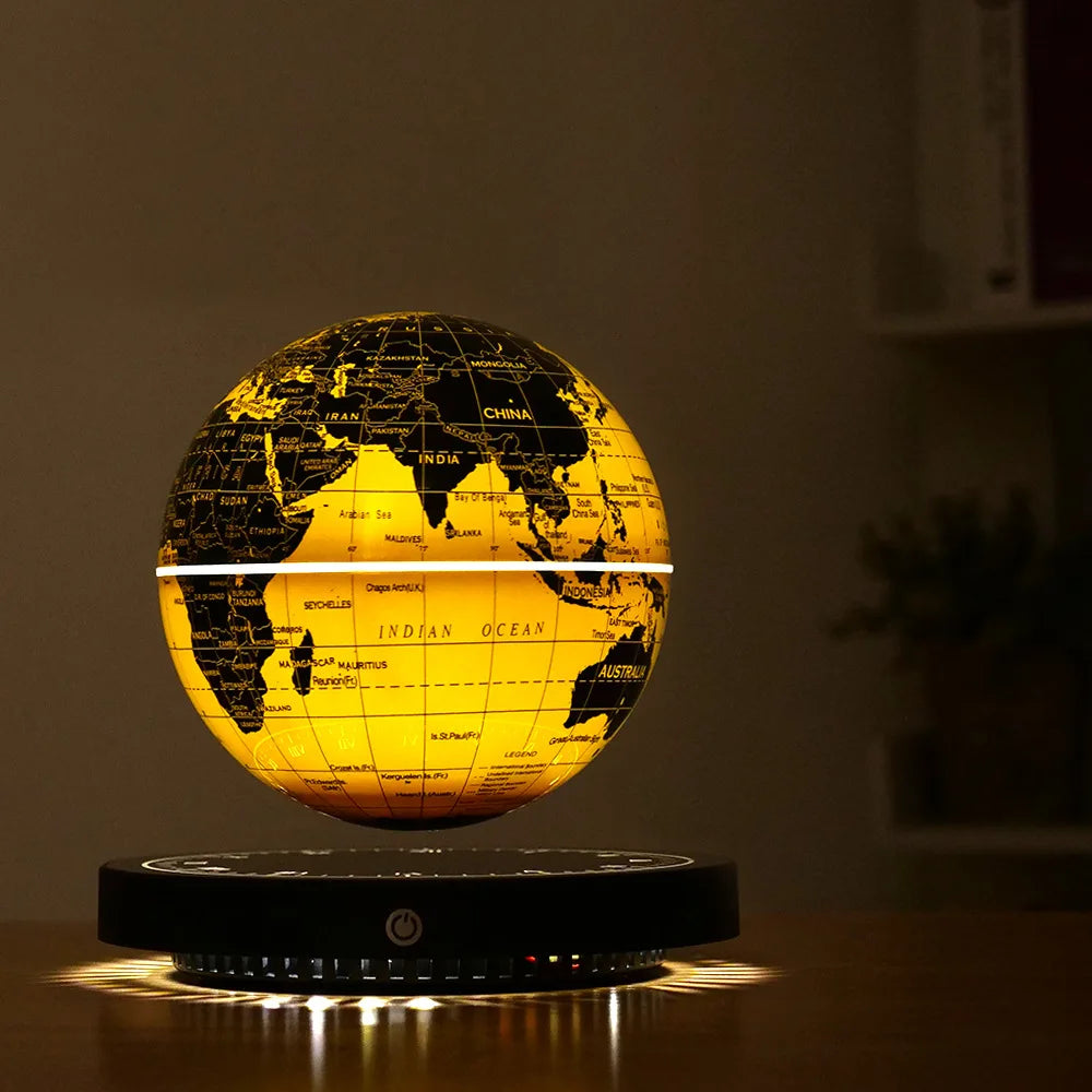 Magnetic Levitation Globe 3D Luminous Self 360 Degree Rotating Night Light Led Earth Floating Lamp Office Desktop Student Gift