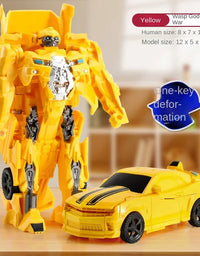 One Step Deformation Robot Transformation Car Toy Action Figure Model Kid Puzzle Toy Anime Robot Model Deformation Car
