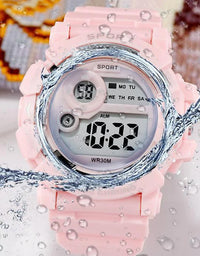 Fashion Kids Watches Luminous Waterproof Sports Digital Watch Alarm Clock Watches Boys Girls Student Smart Electronic Watch Gift
