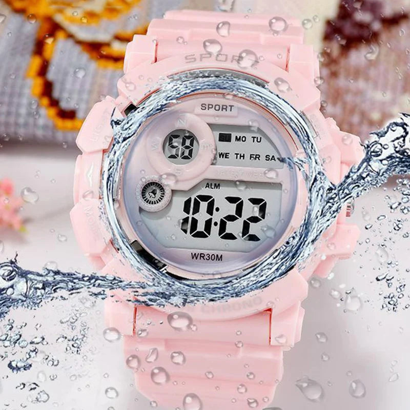 Fashion Kids Watches Luminous Waterproof Sports Digital Watch Alarm Clock Watches Boys Girls Student Smart Electronic Watch Gift