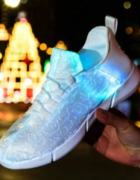 Luminous Sneaker Boy Men Women LED Light Shoes Girl Glowing Children Flashing With Light Adult USB Charge Kids Fiber Optic Shoes
