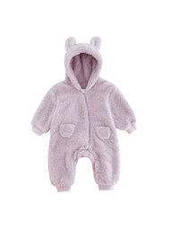 0-2Y Newborn Baby Rompers Spring Autumn Warm Fleece Baby Boys Costume Baby Girls Clothing Animal Overall Baby Outwear Jumpsuits
