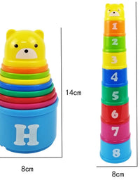 Kid Brain Response Battle Fold Cup Hand Speed Competition Fold Cup Child Stack Game Early Education Puzzle Train Board Games Toy
