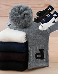 5 Pairs Warm Plush Kids Socks Autumn And Winter Plush Thicken Toddler Boys Girls Cotton Socks 1 to 12 Years Children Socks
