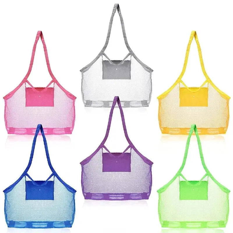 Children Sand Away Protable Mesh Bag Kids Toys Storage Bags Swimming Large Beach Bag Clothes Toy Storage Sundries Backpack