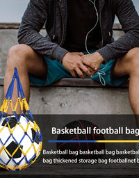 Net Soccer Volleyball Drawstring Ball Storage Bag Youth Football Self Trainer Nylon Bold Storage Bag Football Accessories
