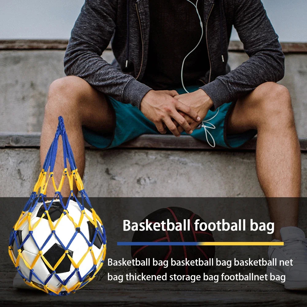 Net Soccer Volleyball Drawstring Ball Storage Bag Youth Football Self Trainer Nylon Bold Storage Bag Football Accessories