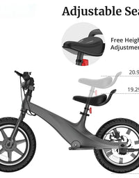 Electric Bike for Kids,250W 12MPH14"15.5Miles Max Range and Adjustable Seat,Balance Bike for Kid 5-8 Years,Electric Balance Bike
