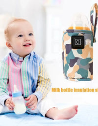 USB Milk Water Warmer Bottle Heater Travel Stroller Insulated Bag Baby Nursing Safe Kids Supplies for Outdoor Winter
