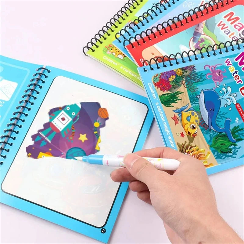 Kids Magic Water Drawing Books Coloring Books Painting Toys for Kids Birthday Christmas New Year Gift for Boys and Girls