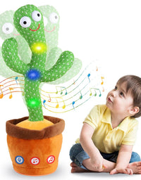 Kids Dancing Talking Cactus Toys Interactive Talking Sunny Cactus Electronic Plush Toy Home Decoration for Children Xmas Gifts
