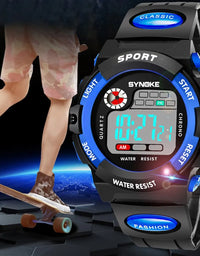 SYNOKE Student Kids Digital Watch Sports Waterproof Boy Electronic Watch Shock Resist Multifunctional Luminous Fashion
