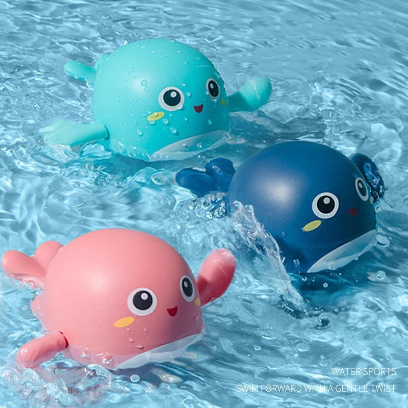 Baby Bath Toys Kids Swimming Clockwork Dolls Play Water Fun Bathing Cute Funny Children Bathroom Shower Bathtub Animals Toy