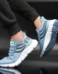 Men Casual Sport Shoes Breathable Lightweight Sneakers Outdoor Mesh Black Running Shoes Athletic Jogging Tenis Walking Shoes
