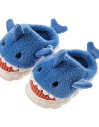 Children's Cotton Slippers for Boys and Girls Cute Cartoon Shark Slippers Autumn and Winter Home Indoor Baby Thick-soled Slip...
