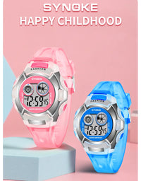 Student Electronic Watch Waterproof Sports Children Watch Glow Multi Function Digital Watch Seven Colors Light Gift
