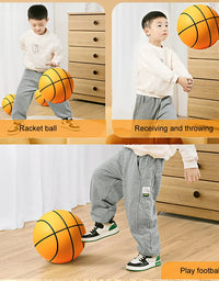 1-5pcs Bouncing Mute Ball Indoor Silent Basketball with Hoop High-Resilience Lightweight Foam Basketball 18/21/24cm Kids Gifts
