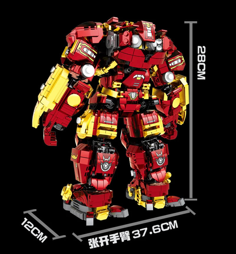 New 2000+Pcs Marvel Toys Building Blocks Avengers Iron Man Superheroes Bricks Model Hulk Buster Mecha Gifts for Boys Adult Kids