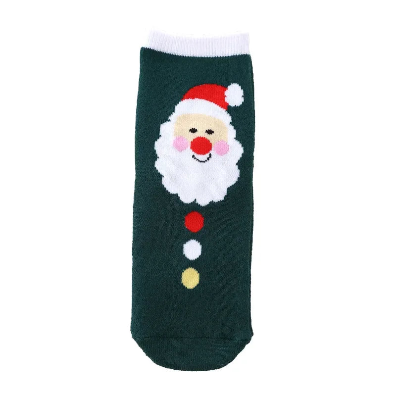 Winter Kids Socks Thickened Knitwear Christmas Special Edition Boys Girls Baby Cute Cartoon Design Thickened Warm Socks