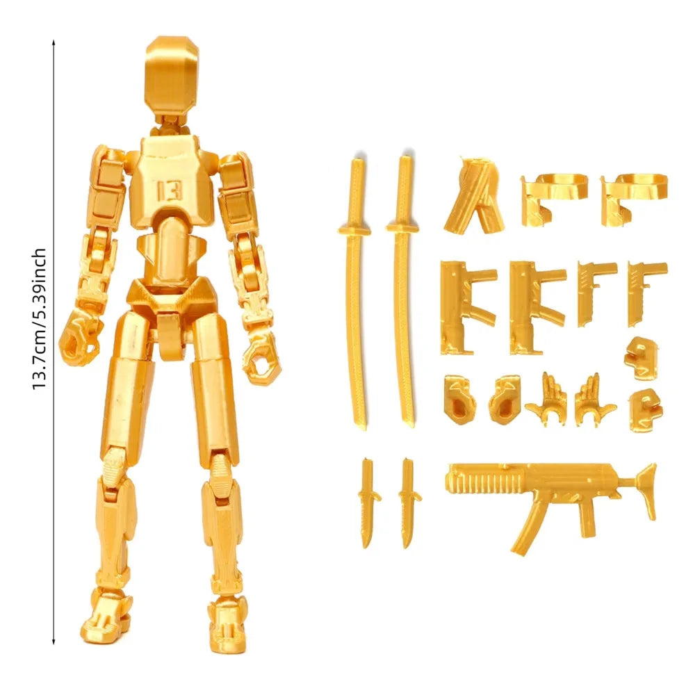 Multi-Jointed Movable Shapeshift Robot 2.0 3D Printed Mannequin Dummy 13 Action Figures Toys Kids Adults Parent-children Games