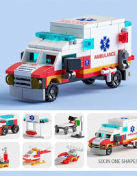 Children's puzzle assembly blocks  fire trucks  police cars  ambulances  planes  tanks  boys  birthday gift models  ornaments
