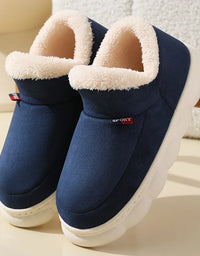 Kidmi Winter Women Shoes Casual House Shoes For Men 2024 Outdoor Warm Cotton Shoes For Women Indoor Plush Padded Slippers Female
