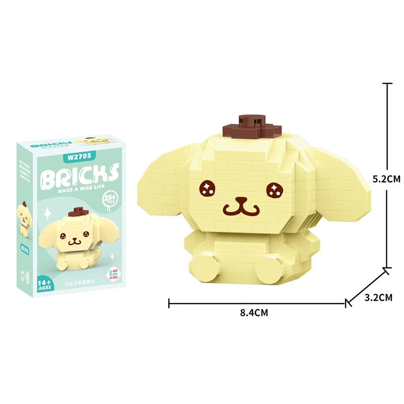 Cinnamoroll Cartoon Block Character Assembled Model Building Block Dolls Toy Children Gift