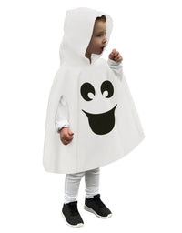 Kid Halloween Costume Ghost Print Hood Cape Cosplay Clothes Cloak for Baby Boys and Girls  Fancy Dress Performance Halloween
