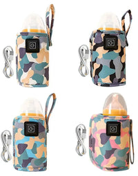 USB Milk Water Warmer Bottle Heater Travel Stroller Insulated Bag Baby Nursing Safe Kids Supplies for Outdoor Winter
