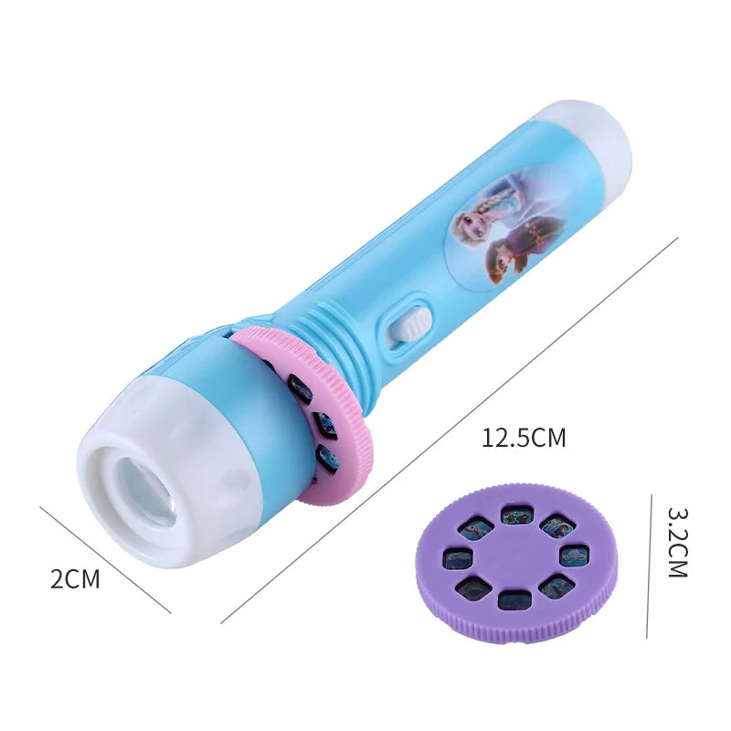 Disney Frozen Elsa kids Projection Flashlight Light-emitting Mickey 24Patterns Illuminated Projection Led Party Decor kids toy