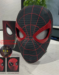 Mascara Spiderman Headgear Mask Cosplay Moving Eyes Mask Spider Man 1:1 Elastic Toys Adults Kids Gift ﻿
