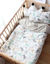 3 Pcs Baby Crib Bedding Set Cotton Bed Linens Boy Girl Cot kit Include Pillowcase Sheet Duvet Cover Children Room Decoration
