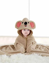 Cartoon Baby Bath Towel Infant Soft Bathrobe Hooded Swaddle Towel Blanket Kids Warm Sleeping Swaddle Wrap for Newborn Boys Girls
