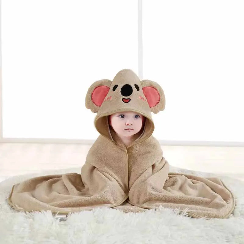 Cartoon Baby Bath Towel Infant Soft Bathrobe Hooded Swaddle Towel Blanket Kids Warm Sleeping Swaddle Wrap for Newborn Boys Girls