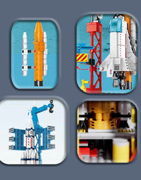 Children's toy building blocks large space rocket children's puzzle assembly gift box small particle assembly gift for boys
